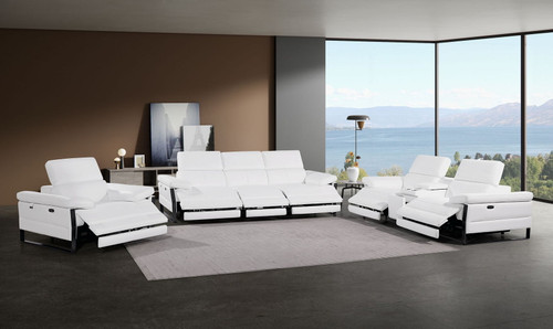 1246 - Modular Power Triple Reclining Sofa, Console Loveseat, And Chair Set With Power Headrests