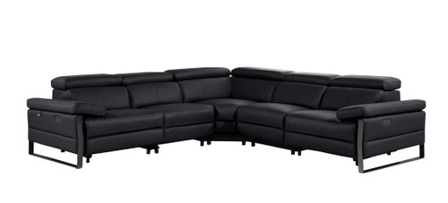 1246 - 5-Piece L-Shaped Modular Power Reclining Sectional With Power Headrests