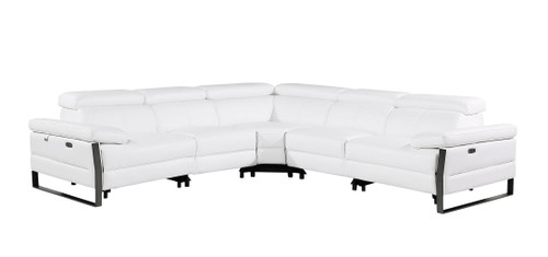 1246 - 5-Piece L-Shaped Modular Power Reclining Sectional With Power Headrests