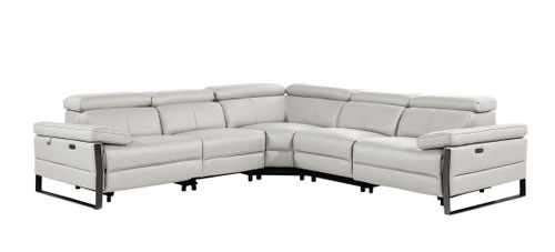 1246 - 5-Piece L-Shaped Modular Power Reclining Sectional With Power Headrests