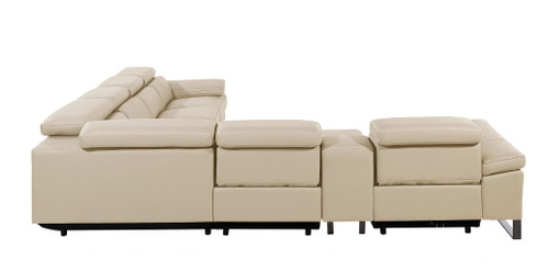 1246 - 7-Piece L-Shaped Modular Power Reclining Sectional With 4 Power Recliners And Power Headrests