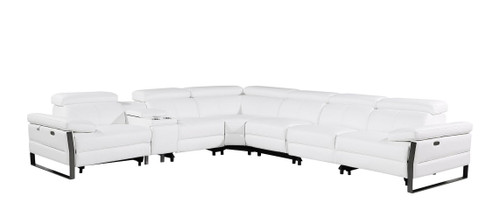 1246 - 7-Piece L-Shaped Modular Power Reclining Sectional With 4 Power Recliners And Power Headrests