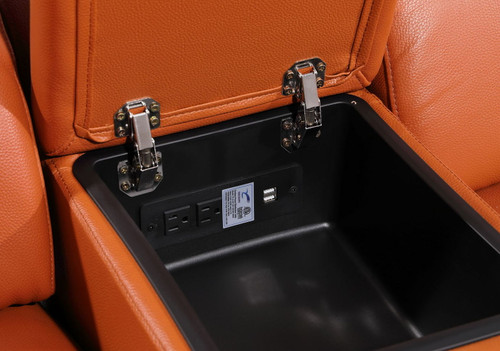 1246 - 8-Piece L-Shaped Modular Power Reclining Sectional With 3 Power Recliners And Power Headrests