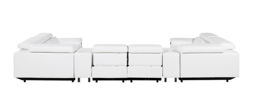 1246 - 8-Piece U-Shaped Modular Power Reclining Sectional With 4 Power Recliners And Power Headrest