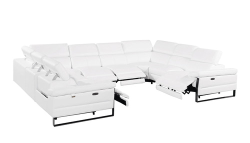1246 - 8-Piece U-Shaped Modular Power Reclining Sectional With 4 Power Recliners And Power Headrests