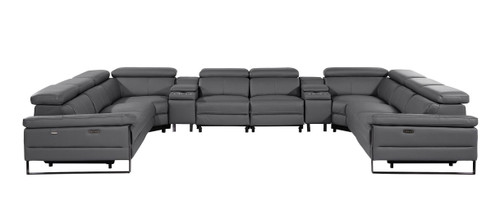 1246 - 10-Piece U-Shaped Modular Power Reclining Sectional With 4 Power Recliners And Power Headrests