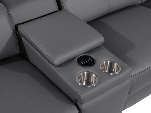 1246 - 10-Piece U-Shaped Modular Power Reclining Sectional With 4 Power Recliners And Power Headrests