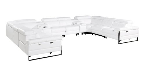 1246 - 10-Piece U-Shaped Modular Power Reclining Sectional With 4 Power Recliners And Power Headrests