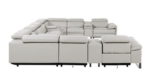 1246 - 12-Piece U-Shaped Modular Power Reclining Sectional With 4 Power Recliners And Power Headrests