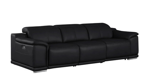 2679 - Genuine Leather Sofa With 3 Power Recliners