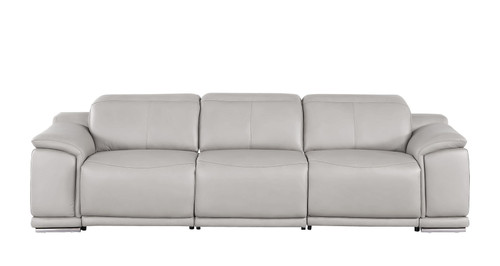 2679 - Genuine Leather Sofa With 3 Power Recliners