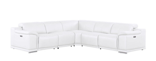 2679 - 5-Piece L-Shaped Power Reclining Sectional In Genuine Leather (3 Recliners)