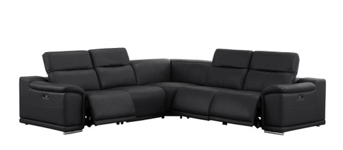 2679 - 5-Piece L-Shaped Power Reclining Sectional In Genuine Leather (3 Recliners)