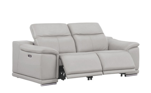 2679 - Power Reclining Sofa, Loveseat & Chair Set In Genuine Leather (5 Recliners)