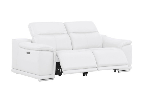2679 - Power Reclining Sofa, Loveseat & Chair Set In Genuine Leather (5 Recliners)