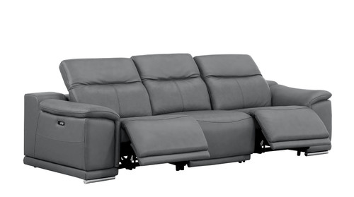 2679 - Power Reclining Sofa, Loveseat & Chair Set In Genuine Leather (6 Recliners)