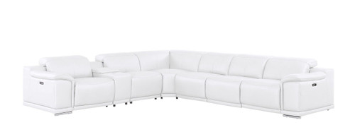 2679 - 7-Piece L-Shaped Power Reclining Sectional In Genuine Leather (3 Recliners)