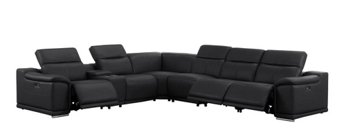 2679 - 7-Piece L-Shaped Power Reclining Sectional In Genuine Leather (3 Recliners)
