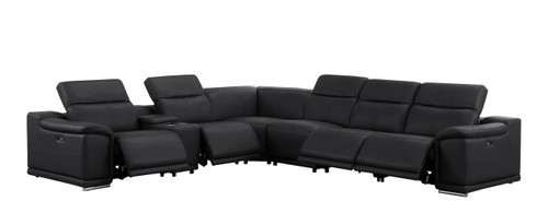 2679 - 7-Piece L-Shaped Power Reclining Sectional In Genuine Leather (4 Recliners)
