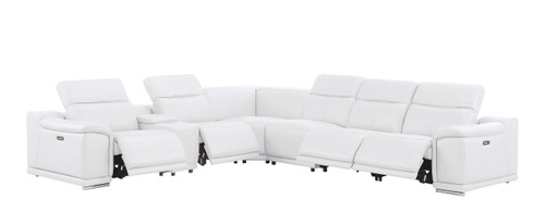2679 - 7-Piece L-Shaped Power Reclining Sectional In Genuine Leather (4 Recliners)