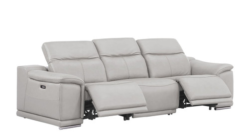 2679 - Power Reclining Sofa, Console Loveseat & Chair Set In Genuine Leather (5 Recliners)