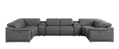 2679 - 8-Piece U-Shaped Power Reclining Sectional In Genuine Leather (2 Recliners)
