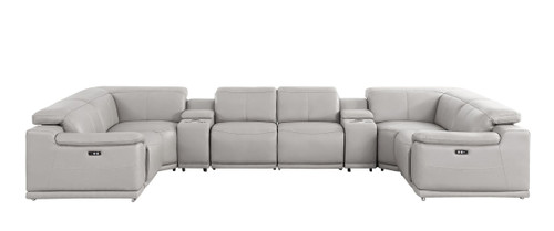 2679 - 8-Piece U-Shaped Power Reclining Sectional In Genuine Leather (2 Recliners)
