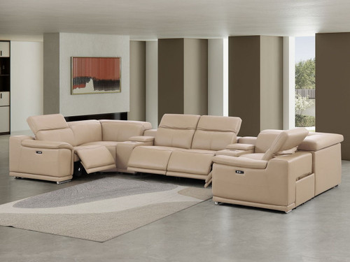 2679 - 8-Piece U-Shaped Power Reclining Sectional In Genuine Leather (4 Recliner)