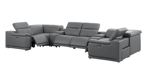 2679 - 8-Piece U-Shaped Power Reclining Sectional In Genuine Leather (4 Recliner)