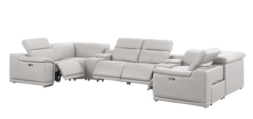 2679 - 8-Piece U-Shaped Power Reclining Sectional In Genuine Leather (4 Recliner)