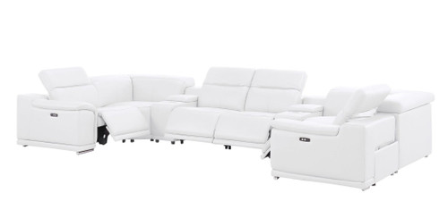 2679 - 8-Piece U-Shaped Power Reclining Sectional In Genuine Leather (4 Recliners)