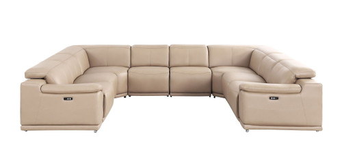 2679 - 8-Piece U-Shaped Power Reclining Sectional In Genuine Leather (4 Recliners)