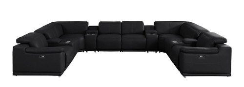 2679 - 12-Piece U-Shaped Power Reclining Sectional In Genuine Leather (4 Recliners)