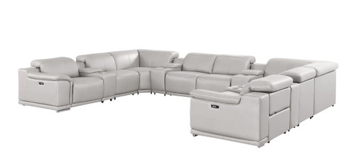 2679 - 12-Piece U-Shaped Power Reclining Sectional In Genuine Leather (4 Recliners)