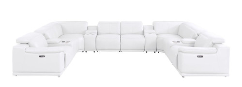 2679 - 12-Piece U-Shaped Power Reclining Sectional In Genuine Leather (4 Recliners)