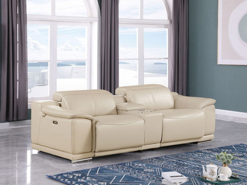 9762 - 3-Piece Modular Power Reclining Console Loveseat With 2 Power Recliners In