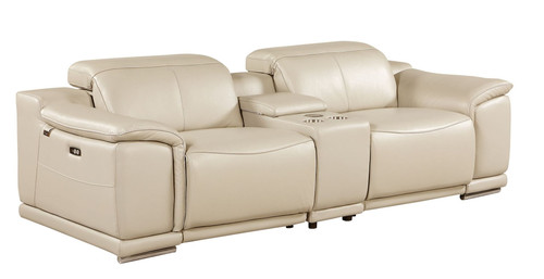 9762 - 3-Piece Modular Power Reclining Console Loveseat With 2 Power Recliners In