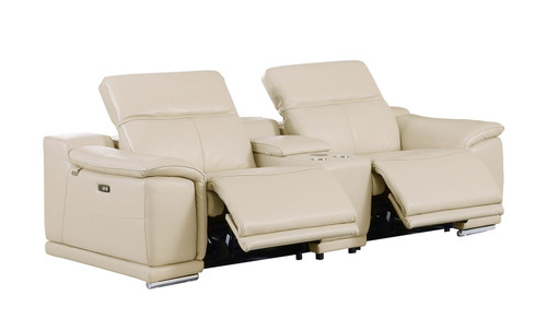 9762 - 3-Piece Modular Power Reclining Console Loveseat With 2 Power Recliners In
