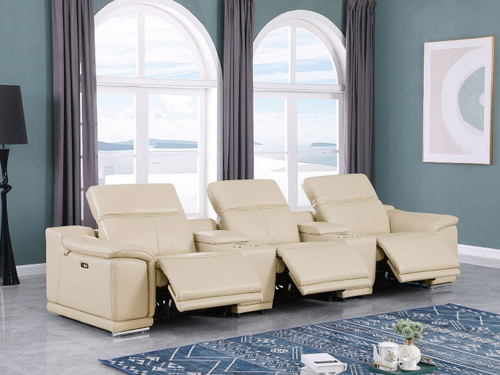 9762 - 5-Piece Modular Power Reclining Sofa And Loveseat Set With 3 Power Recliners In