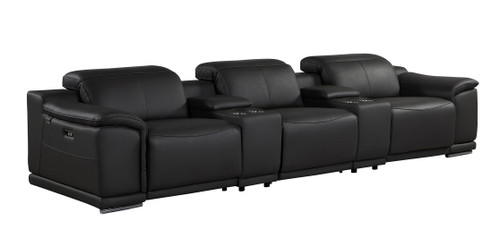 9762 - 5-Piece Modular Power Reclining Sofa And Loveseat Set With 3 Power Recliners In