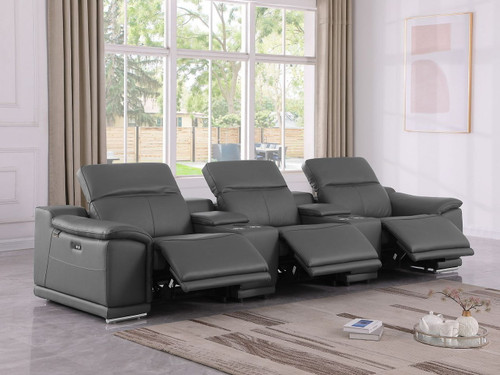 9762 - 5-Piece Modular Power Reclining Sofa And Loveseat Set With 3 Power Recliners In