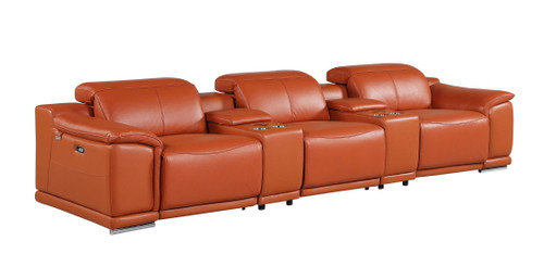 9762 - 5-Piece Modular Power Reclining Sofa And Loveseat Set With 3 Power Recliners In
