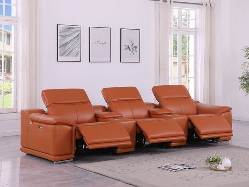 9762 - 5-Piece Modular Power Reclining Sofa And Loveseat Set With 3 Power Recliners In