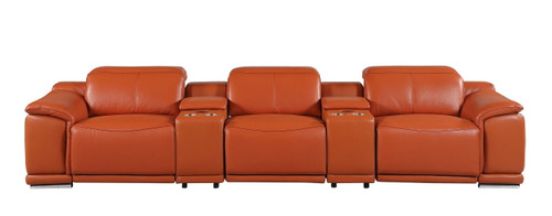 9762 - 5-Piece Modular Power Reclining Sofa And Loveseat Set With 3 Power Recliners In