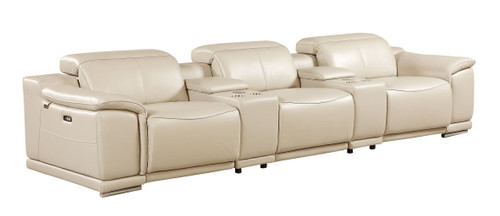 9762 - 5-Piece Modular Power Reclining Sofa And Loveseat Set With 3 Power Recliners In