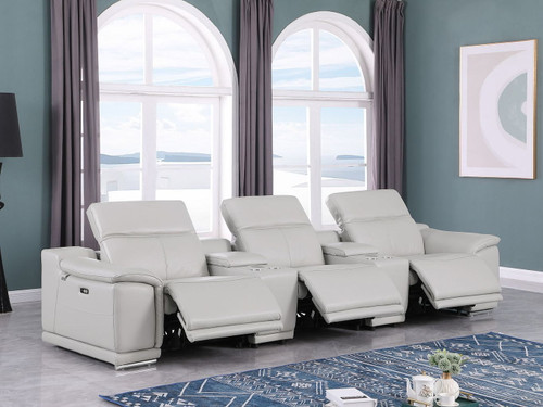 9762 - 5-Piece Modular Power Reclining Sofa And Loveseat Set With 3 Power Recliners In