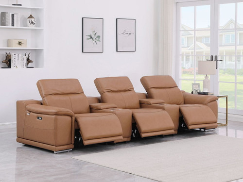 9762 - 5-Piece Modular Power Reclining Sofa And Loveseat Set With 3 Power Recliners In