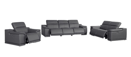 9762 - 6-Piece Modular Power Reclining Sofa, Loveseat And Chair Set With 6 Power Recliners In