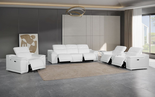 9762 - 7-Piece Modular Power Reclining Sofa, Loveseat And Chair Set With 5 Power Recliners In
