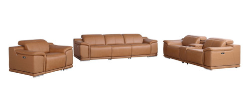 9762 - 7-Piece Modular Power Reclining Sofa, Loveseat And Chair Set With 6 Power Recliners In